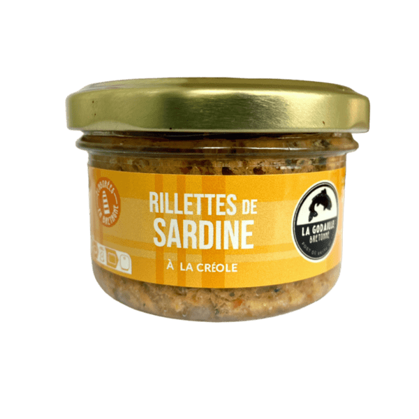 Photo d'un pot de rillettes de sardines à la créole